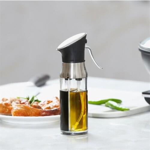 2 in 1 Olive Oil Bottle Separate Nozzles Vinegar Sprayer Honey Dispenser Pump Spray Bottle For BBQ Kitchen Seasoning Tools