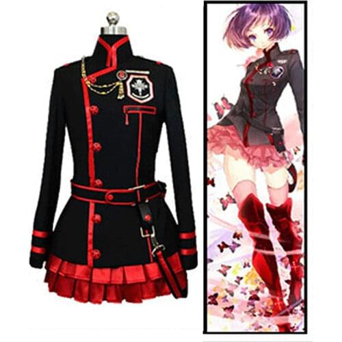 Anime D.Gray-man Cosplay Costumes Lenalee Lee Cosplay Costume Black Uniforms Halloween Carnival Party Game Women Cosplay Costume