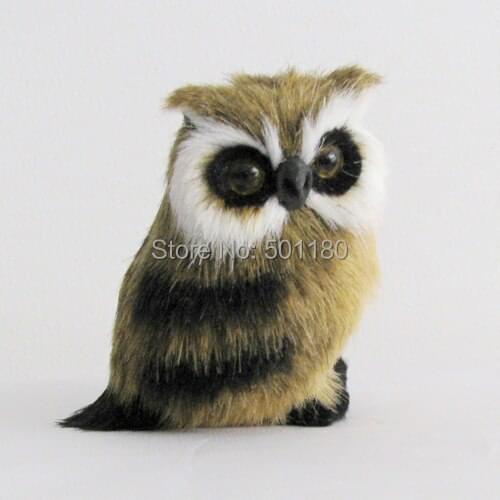 Free shipping handmade owl figurines artificial owl decoration mini owl for ornament