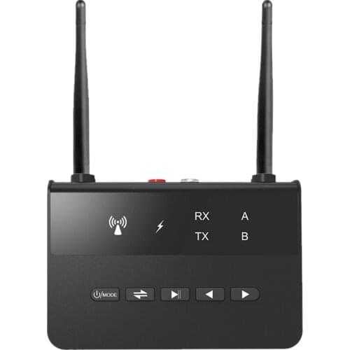 80M Bluetooth 5.0 RCA Transmitter Receiver Aptx LL Music Audio Wireless Adapter 3.5mm AUX Jack For TV PC Car Headphones