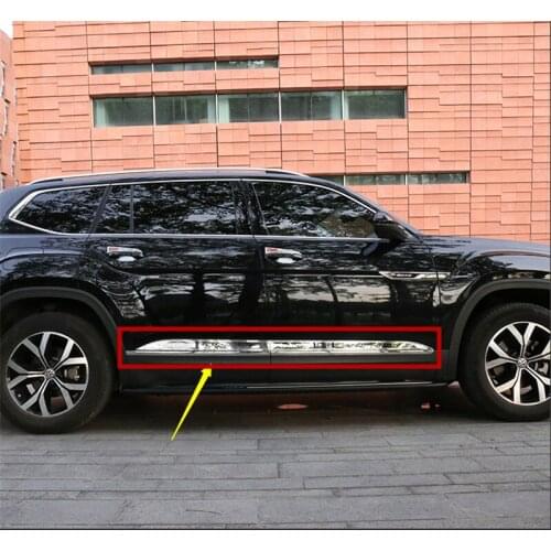 High quality Stainless Steel body side moldings side door decoration For Volkswagen Teramont/Atlas 2017-2018 Car styling