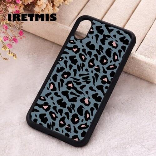Iretmis 5 5S SE 2020 Phone Cover Case for iPhone 6 6S 7 8 Plus X Xs XR 11 12 Mini Pro Max Rubber Silicone Pink blue and spotty