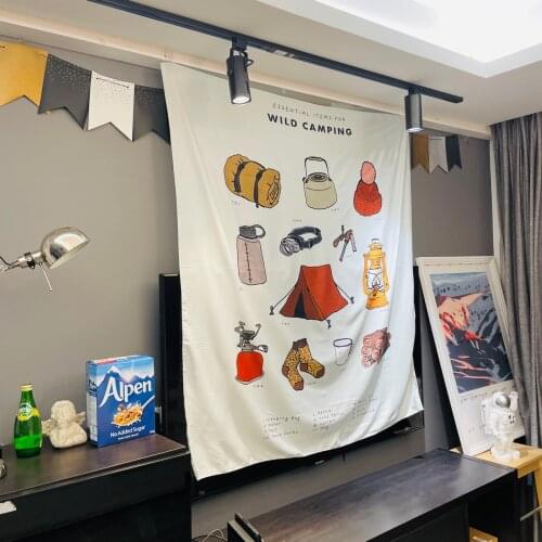 Wild Camping Outdoor Mat Beach Throw Rug Blanket Travel Camping Towel Wall Hanging Tapestry