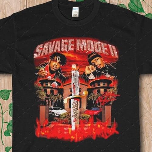 21 Savage and Metro Boomin Drop Limited Edition Savage Mode II Rap Tee Vintage Hip Hop T shirt Shirt