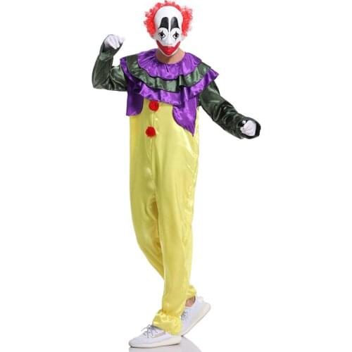 Halloween carnival new style circus clown jumpsuit adult clothing for men and women cosplay clothes party fashion fanny costume