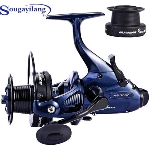Sougayilang 13+1BB Carp Fishing Reel Spinning Reel with Free Spare Spool Wheels Right/Left Handle Sea Boat Fishing Reel De Pesca