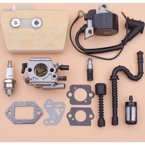 Carburetor Ignition Coil For Stihl 038 MS380 MS381 Air Fuel Oil Filter Line Spark Plug Gasket Kit Chainsaw 1119 120 0650