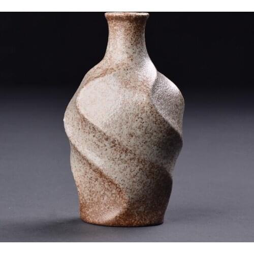Chinese Stoneware Vase Zen Vase Retro Living Room Flower Arrangement Hydroponic Vase Restaurant Home Decoration Decoration