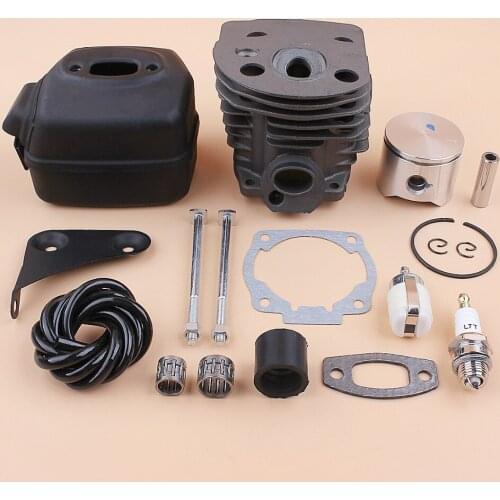 45mm Cylinder Piston Muffler Bracket Bolt Motor Kit For HUSQVARNA 50 51 55 Gas Chainsaw Engine Spare Parts 503168301, 501766605