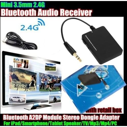 Mini 3.5mm Wireless Bluetooth V2.1 Audio Music Receiver For Pad/Smartphone/Speaker/TV/Mp3/Mp4/PC,A2DP Module Stereo Dongle