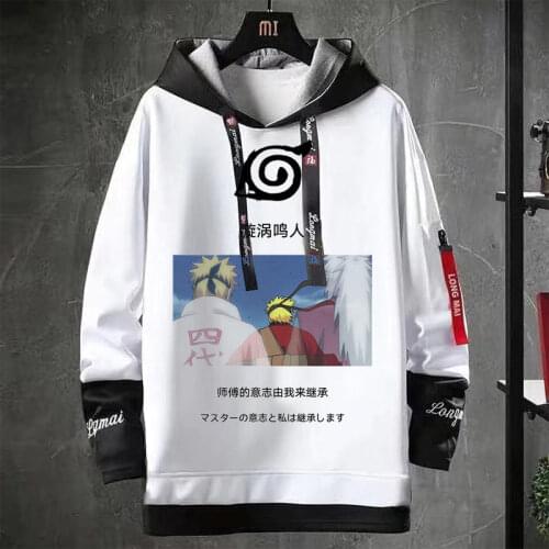 Naruto Hoodie Men Japanese Streetwear Mens Tops Hip Hop Sweatshirt Men Autumn Anime Cartoon Harajuku Hoodies Cool Cartoon Hoody