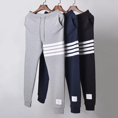 2021 Fashion TB THOM Brand Sweatpants Men Spring Pure Cotton Casual Sports Trousers Tracksuit Bottoms Mens Jogger Track Pants