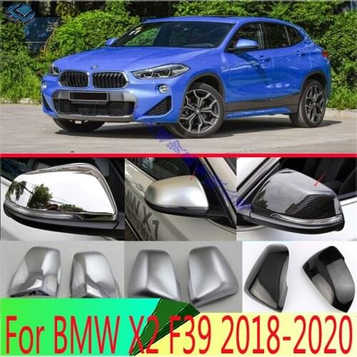 For BMW X2 F39 2018 2019 Door Side Mirror Cover Trim Rear View Cap Overlay Molding Garnish