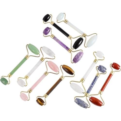 Natural Facial Roller Practical Jade Roller Face Anti Wrinkle Body Head Portable Beauty Health Care With Storage Box