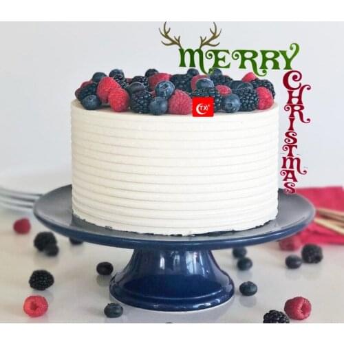 2021 Merry Christmas Cake Topper Acrylic Novelty Vertical Happy New Year Cake Topper For Xmas New Year Party Cake Decorations
