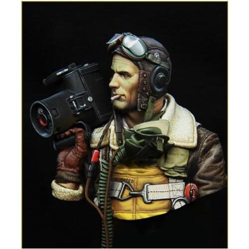 New Unassembled 1/10 US Army Bomber Pilot man soldier bust Resin Kit DIY Toys Unpainted resin model