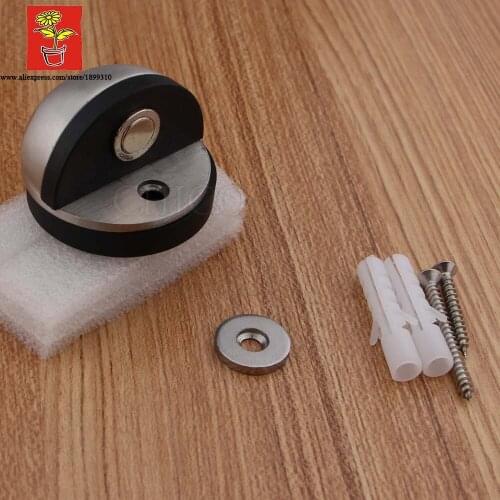 Wholesale10PCS Stainless Steel 304 heighten Casting Magnetic Door Stopper,half mood doorstops,Floor mounted magnetic door Stops