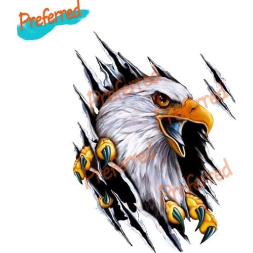 Persoitnaly Interesting Animal Eagle Car-Styling 3D Cartoon Motorcycle Sticker Vinyl Body Decal