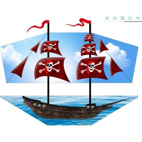 Pirate Ship Single line kite adult wind pointer Children outdoor games kites for adults parplan Flying toys breeze giant show