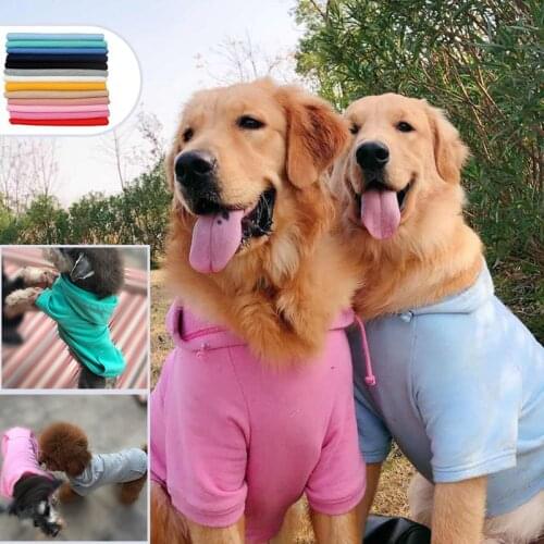 Samoyed Dog Big Large Dog Hoodie Labrador Clothes For Large Dogs Bluza Solid Color Hoodies Large Size Coat Golden Retriever