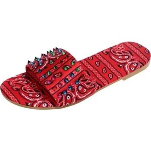 Large size willow studs women sandals summer new platform sandalias bottom womens slippers beach shoes slides womens shoes