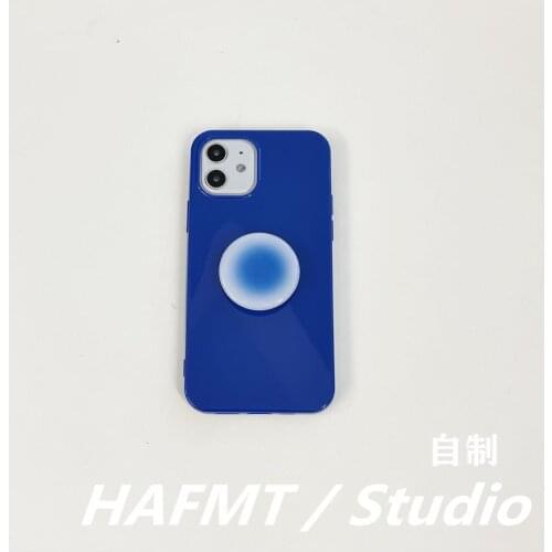 Klein Blue Gradient Stand Knot Case for iPhone 12 Pro Max Back Phone Cover for 12 11 Pro Max X XS XR 8 7 Plus SE 2020