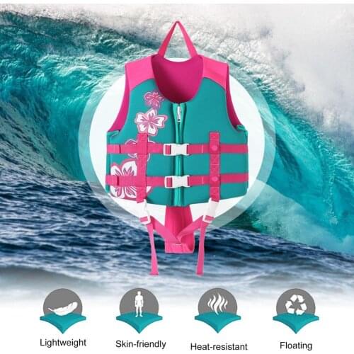 Beach Swimming Child Lifesaver Swimming Safety Swimsuit Swimwear Training Vest With Adjustable Strap For 22-50 Lbs
