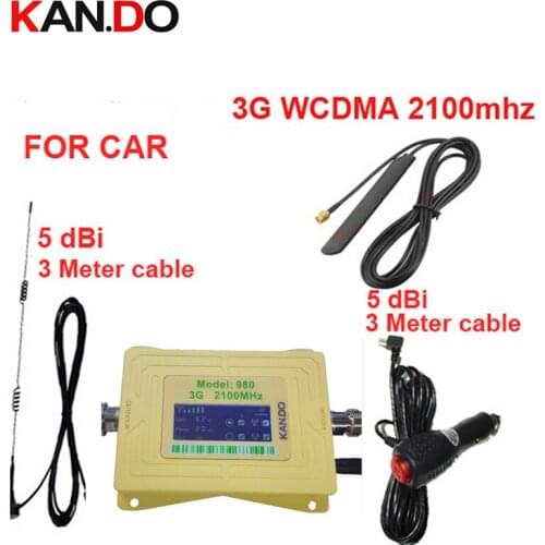 For car booster 3G 2100Mhz mobile phone signal booster for car,LCD display WCDMA 2100mhz signal repeater 3G for vehicle repeater