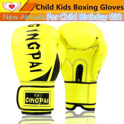 High Quality PU Leather Child Kids Boys Girls Boxing Glove Sparring Mittens Glove Training Punching Bag MMA Glove Birthday Gifts