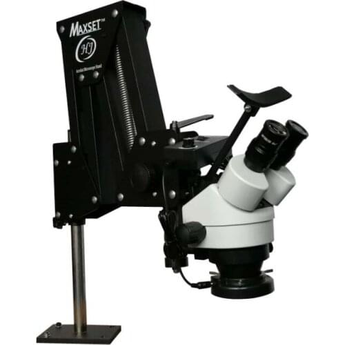 Jewellery Binocular Microscope Gem Microscope 7X-45X Diamond Setting Microscope with LED Light Source Gift