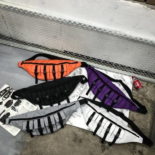 Multi-pocket Fanny Hip Hop Waist Chest Bags Fashion Multi-function Oxford Cloth Belt Purse Unisex Shoulder Crossbody Packs