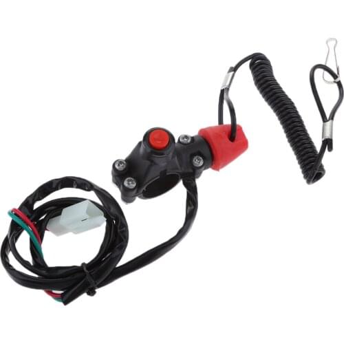 Safety Tether Engine Stop Kill Switch for 47cc 49cc Mini Pocket Dirt Bike Switching Off the Motor Smoothly And Safely