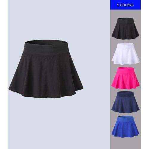 Womens Quick Drying Skirt With Underwear Tennis Badminton Yoga Dancing Workout Fitness Gym Anti Exposure Culottes Shorts 2074