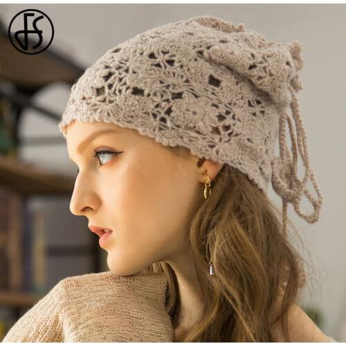FS Winter Hats For Women Beanie Hat Knitted Autumn Skullies Ladies Warm Bonnet Cap Fashion Black Gray Apricot Female Caps
