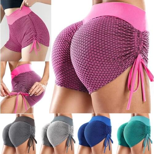 KIWI RATA Womens High Waisted Booty Yoga Shorts Sexy Workout Gym Shorts Butt Lifting Running Legging Hot Pants