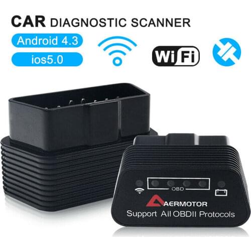 1PC New Arrival ELM327 WiFi V1.5 OBD Car Diagnostics Scanner Code Reader For iPhone iOS Android