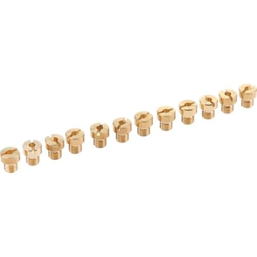 12pcs Motorcycle M5 Thread Main Jet Kit for Carb Carburetor 100-128 Sets 12 Size