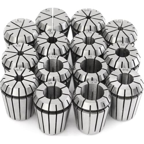 14PCS Collet Chuck ER32 Precision Set Tool Holder Milling Chuck CNC Lathe Tool 1/16"-3/4" For Drilling Tapping Machine Collet
