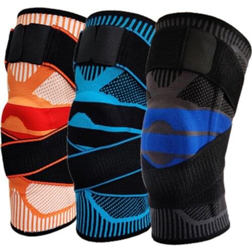 2Pcs Knee Pad Reusable Wide Application Nylon Joints Support Strap Compression Sleeve Basketball Professional Knitted Knee Brace