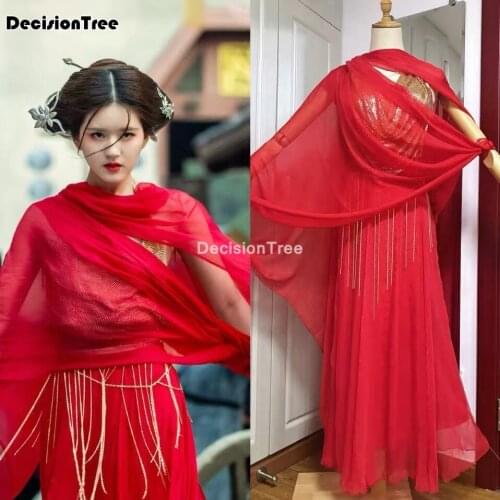 2021 traditional chinese costume ancient tv hanfu the romance of tiger and rose drama photo costume beautiful fairy dance hanfu