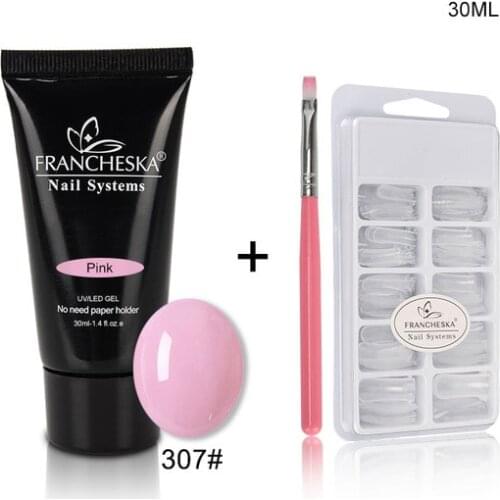 3 PCS/Set Nail Extension Kit Quick Building Hard Jelly With Brush Armor Model 30 ML Nail Gel For Nail Art Manicure Tools Set