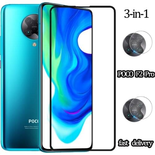 3-in-1 Camera Glass POCO F2 Pro Tempered Glass Screen Protector Pocophone Poco F2 Glass Film F2 F1 Pro Poco glasses Poco-F2