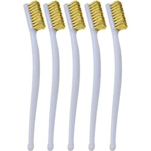 5PCS 3D Printer Nozzle Cleaner Tool 3D Printer Cleaner Tool Copper Wire Toothbrush Hot Bed Cleaning Parts