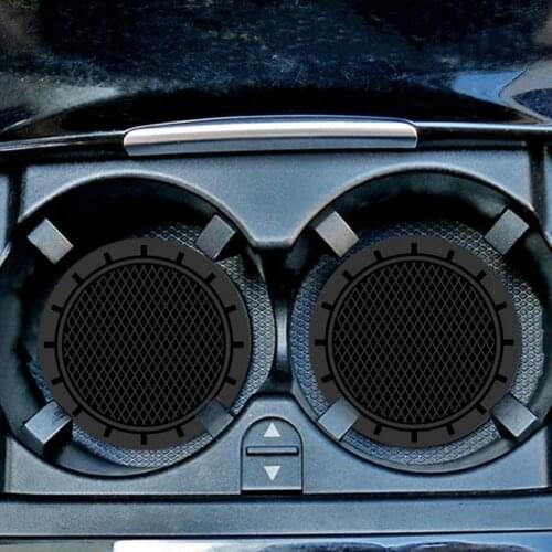 70% Dropshipping!! 2Pcs Cup Mat Non-slip Shockproof PVC Creative Drink Coasters for Vehicle