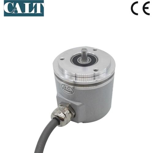 Single-turn 15 bit 60mm size 6mm shaft absolute rotary encoder CAS60 with RS485 RS422 SSI Modbus RTU output CAS60S15E6R4B