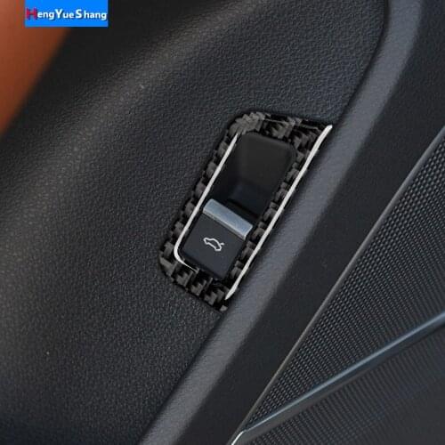 Carbon Fiber Car Interior Accessories The Trunk Of A Car Protective Decoration Cover Trim Stickers For Audi Q7 SQ7 4M 2016-2019