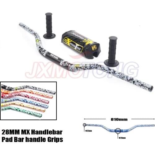 Aluminum Universal 28MM MX Handlebar Bar Pad Bar handle Grips for SXF KLX YZF CRF RMZ Pit Dirt Bike Motocross Enduro Supermoto