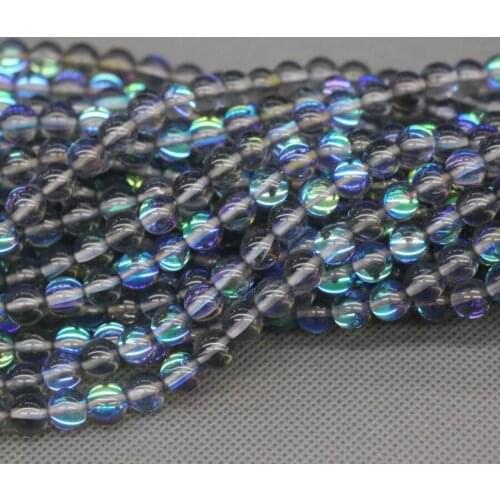 CT Flash Shimmer Round Matte Fiery Shining Glistening Light Crystal Loose Strand Beads for Bracelet Necklace DIY Jewelry Making