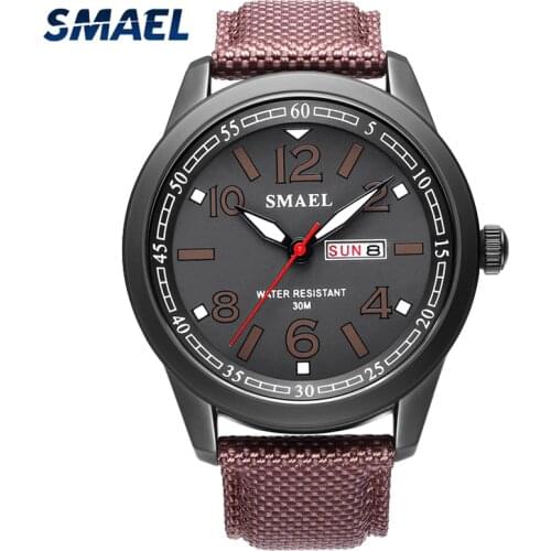 New Date Display Watches Mens Fashion To Brand Luxury Men 4 Color Nylon Strap Wristwatches Mens Quartz Clock Business Watches