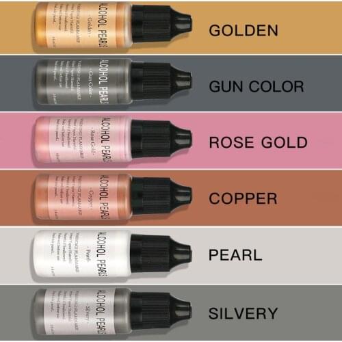 15/60ml Metallic Alcohol Pigment Resin Dye Diffusion Liquid Ink Concentrated Paint For DIY UV Epoxy Resin Casting Crafts